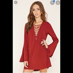 Burgundy dress